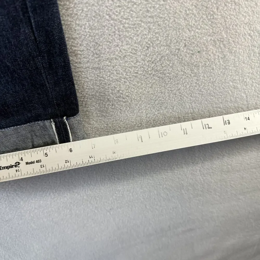 Blueblood Jeans Mens 32-34 FITS 34x30 Blue Dark Selvedge Every Day Buckle Back